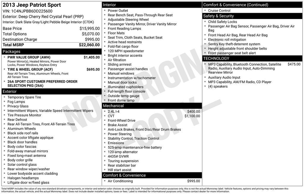 2013 Jeep Patriot Sport