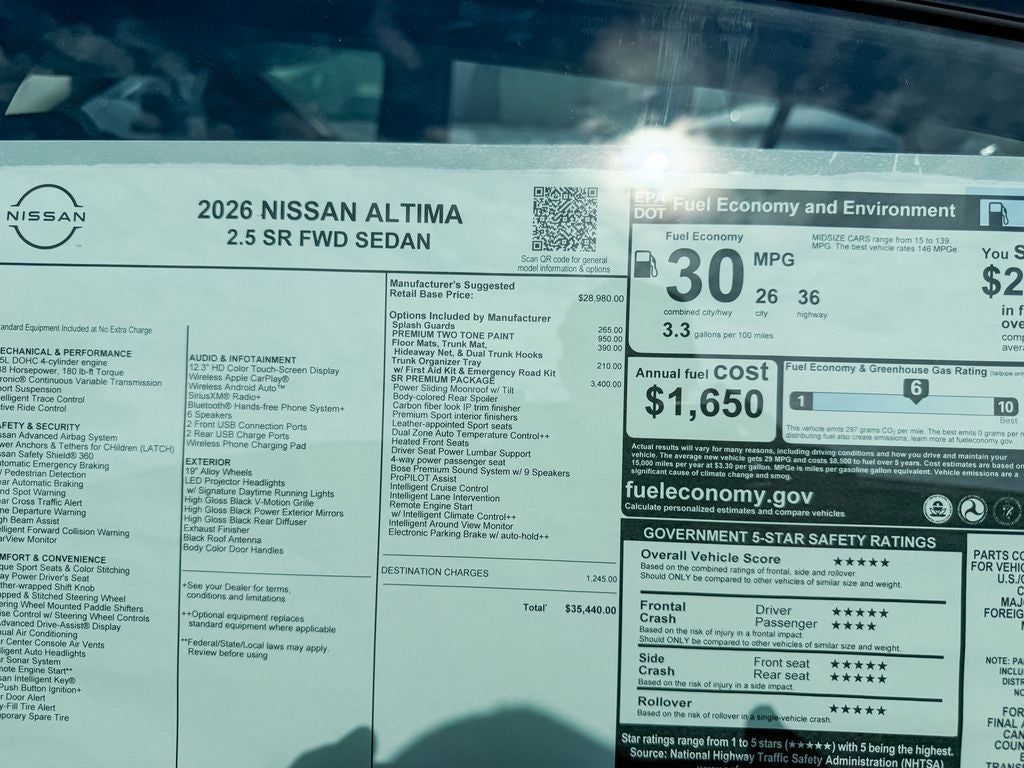2026 Nissan Altima 2.5 SR