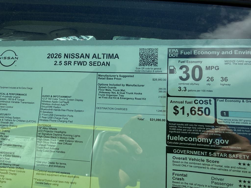 2026 Nissan Altima 2.5 SR