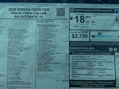 2026 Nissan Frontier PRO-4X