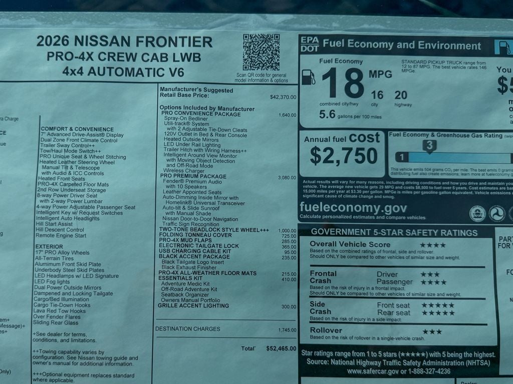 2026 Nissan Frontier PRO-4X