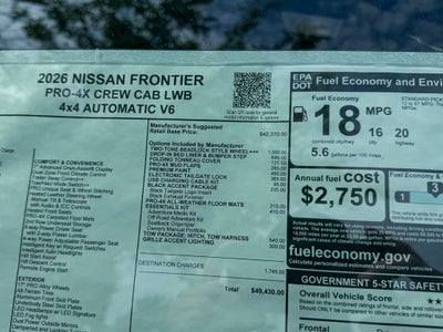 2026 Nissan Frontier PRO-4X