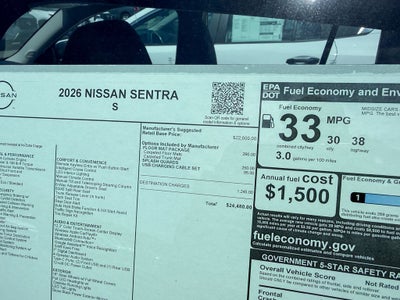 2026 Nissan Sentra S