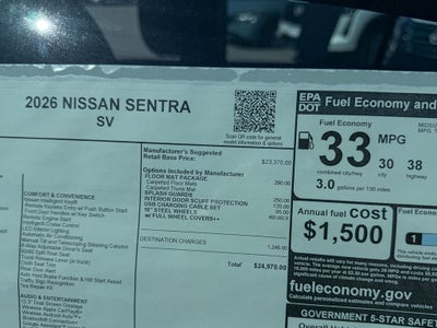 2026 Nissan Sentra SV
