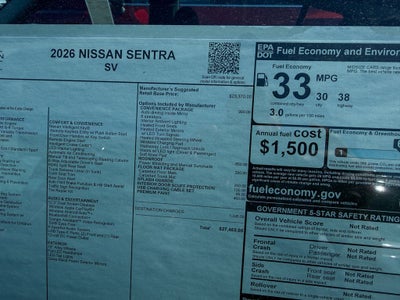 2026 Nissan Sentra SV