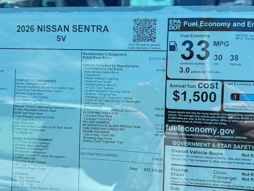 2026 Nissan Sentra SV