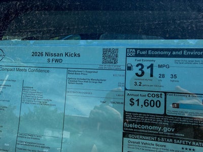 2026 Nissan Kicks S