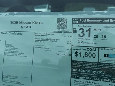 2026 Nissan Kicks S