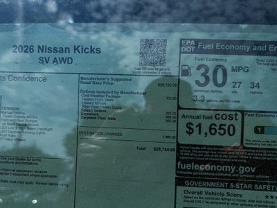 2026 Nissan Kicks SV
