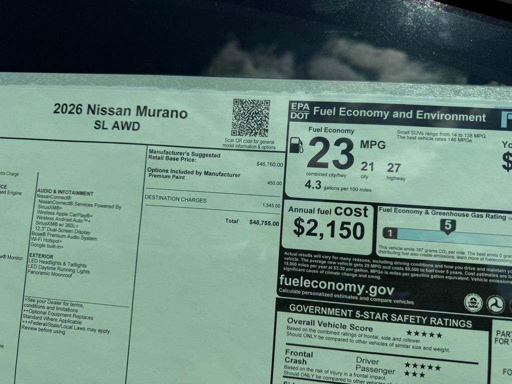2026 Nissan Murano SL