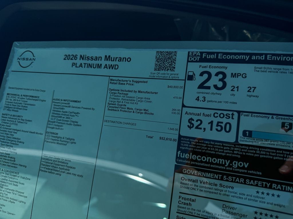 2026 Nissan Murano Platinum