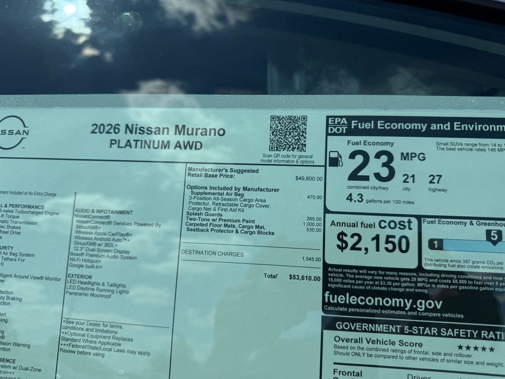 2026 Nissan Murano Platinum