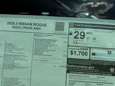 2026 Nissan Rogue Rock Creek