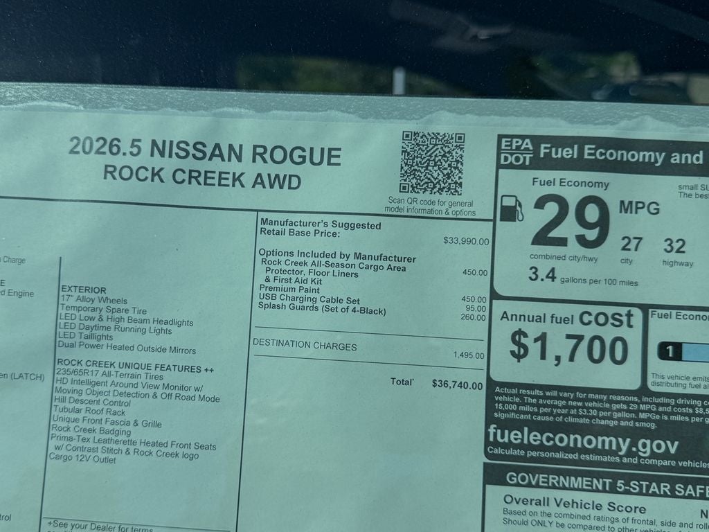2026 Nissan Rogue Rock Creek