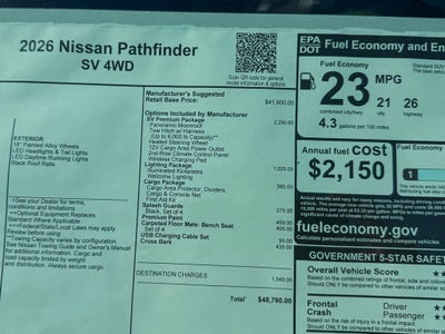 2026 Nissan Pathfinder SV