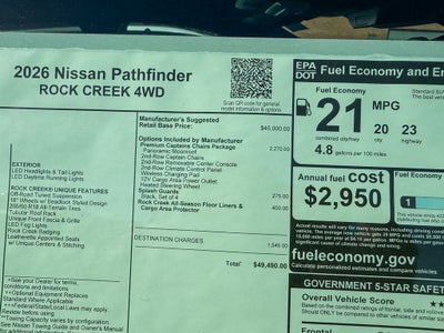 2026 Nissan Pathfinder Rock Creek