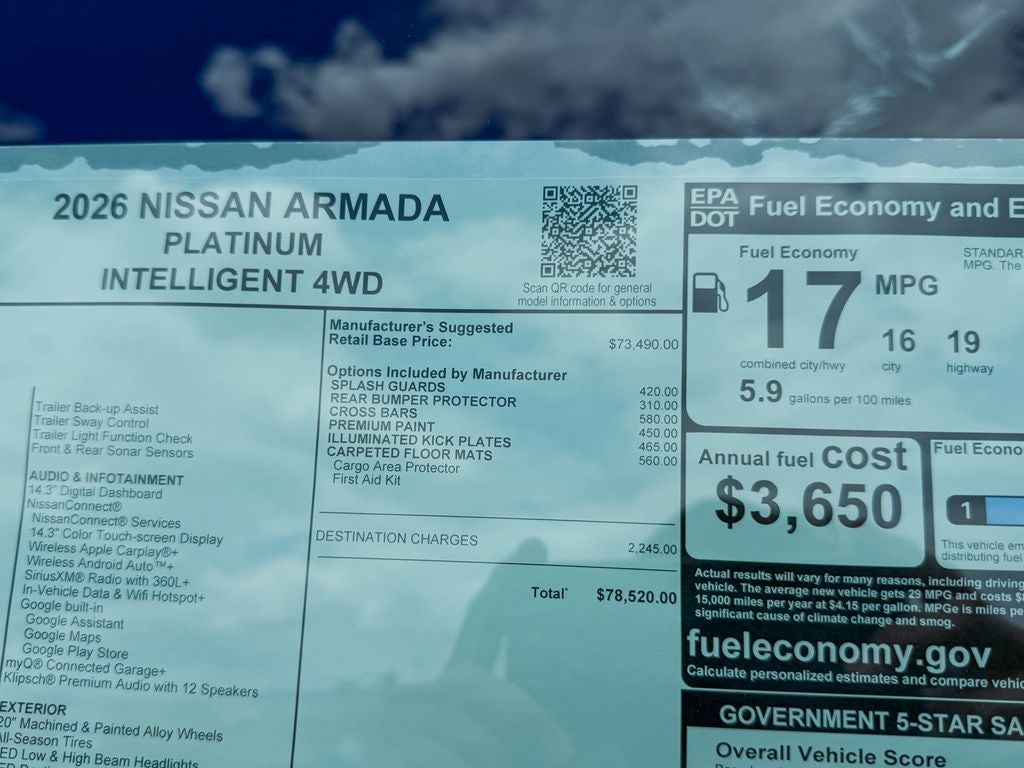 2026 Nissan Armada Platinum