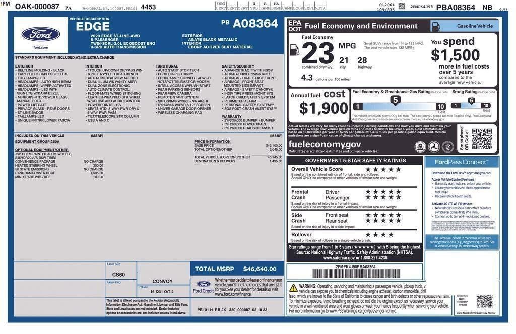 2023 Ford Edge ST Line