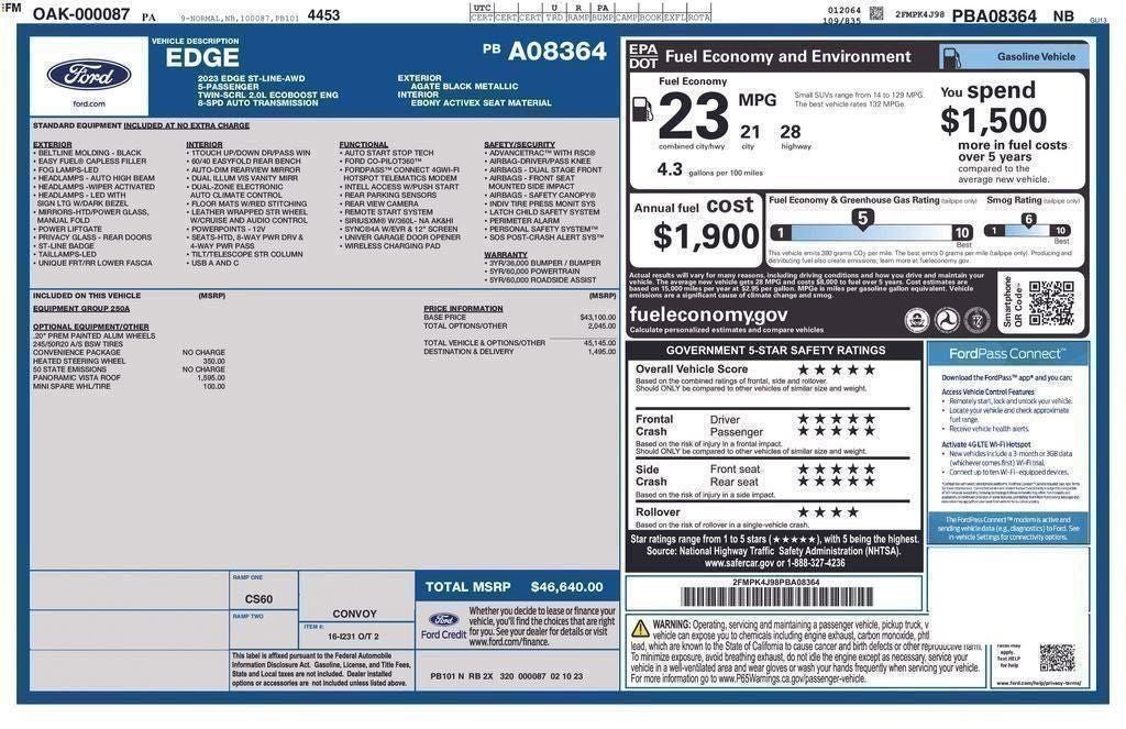 2023 Ford Edge ST Line