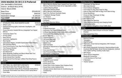 2026 Mazda Mazda CX-30 2.5 S Preferred AWD