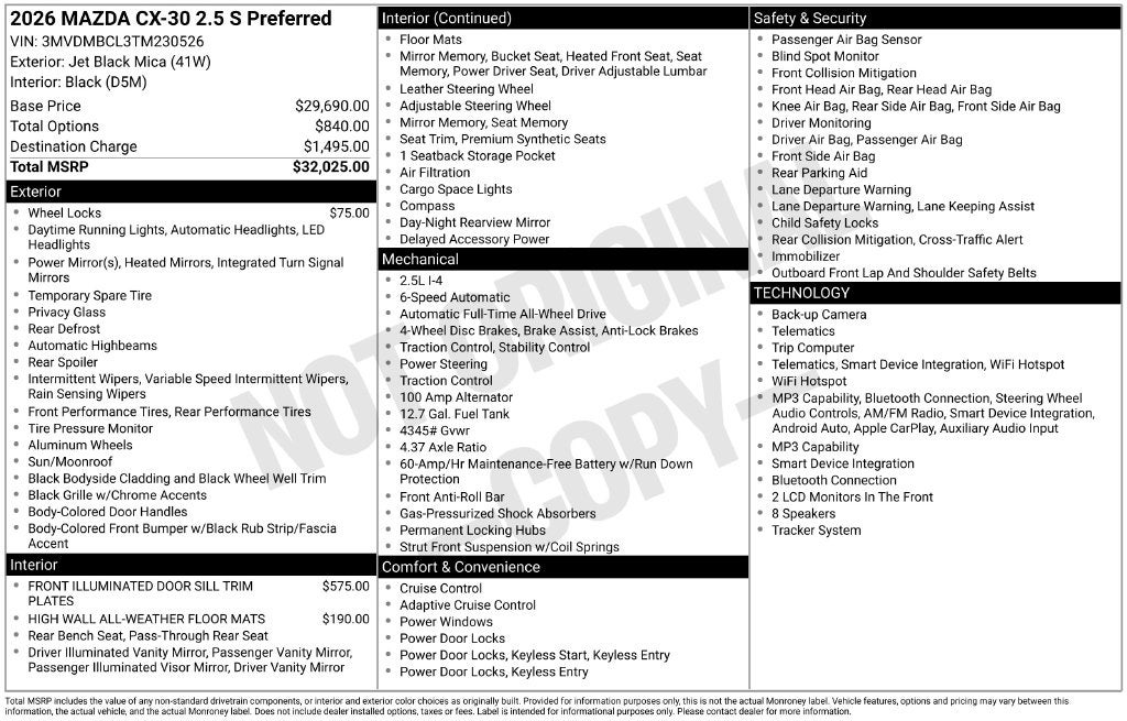 2026 Mazda Mazda CX-30 2.5 S Preferred AWD