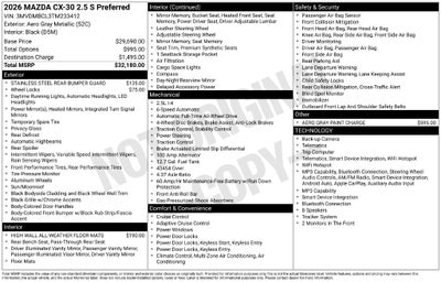 2026 Mazda Mazda CX-30 2.5 S Preferred AWD