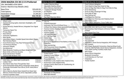 2026 Mazda Mazda CX-30 2.5 S Preferred AWD