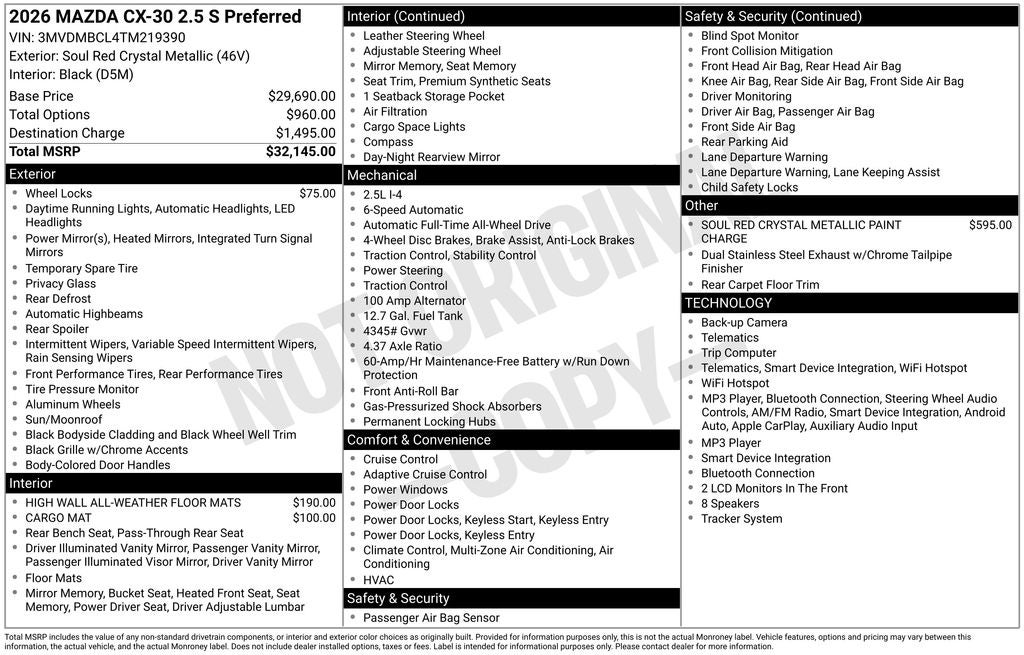 2026 Mazda Mazda CX-30 2.5 S Preferred