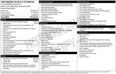 2026 Mazda Mazda CX-30 2.5 S Preferred AWD