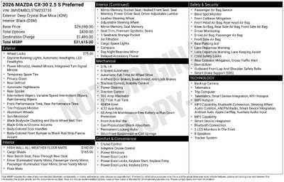 2026 Mazda Mazda CX-30 2.5 S Preferred AWD