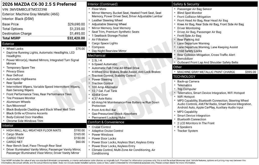 2026 Mazda Mazda CX-30 2.5 S Preferred AWD