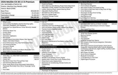 2026 Mazda Mazda CX-30 2.5 S Premium AWD