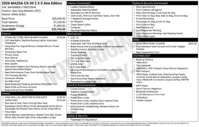2026 Mazda Mazda CX-30 2.5 S Aire Edition