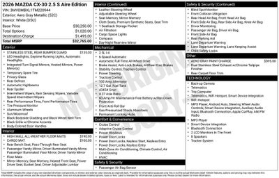 2026 Mazda Mazda CX-30 2.5 S Aire Edition