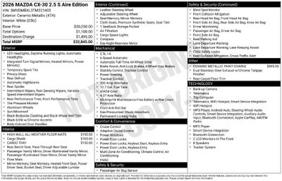 2026 Mazda Mazda CX-30 2.5 S Aire Edition