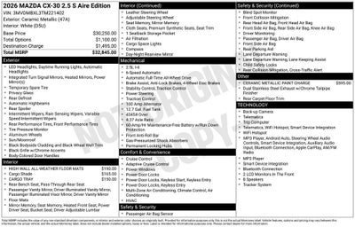 2026 Mazda Mazda CX-30 2.5 S Aire Edition