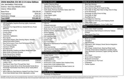 2026 Mazda Mazda CX-30 2.5 S Aire Edition