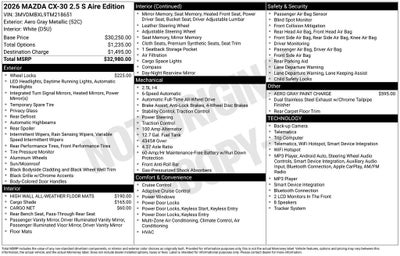 2026 Mazda Mazda CX-30 2.5 S Aire Edition