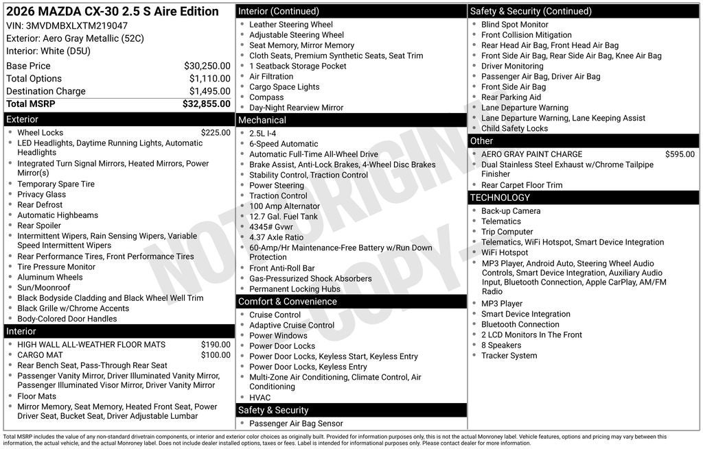 2026 Mazda Mazda CX-30 2.5 S Aire Edition