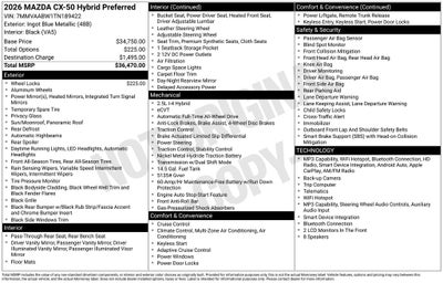 2026 Mazda Mazda CX-50 Hybrid Preferred AWD