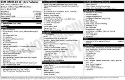 2026 Mazda Mazda CX-50 Hybrid Preferred AWD
