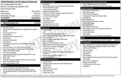 2026 Mazda Mazda CX-50 Hybrid Preferred AWD