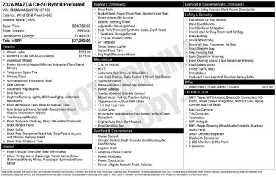 2026 Mazda Mazda CX-50 Hybrid Preferred AWD