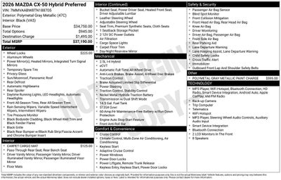 2026 Mazda Mazda CX-50 Hybrid Preferred AWD