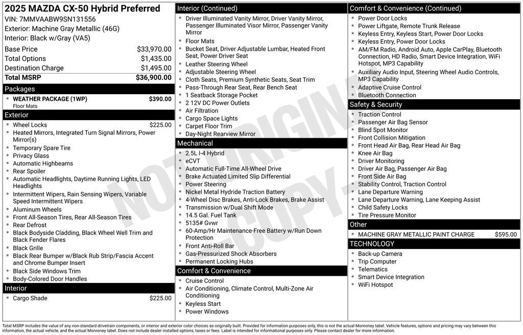 2025 Mazda Mazda CX-50 Hybrid Preferred