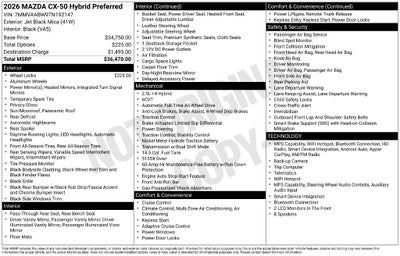 2026 Mazda Mazda CX-50 Hybrid Preferred AWD