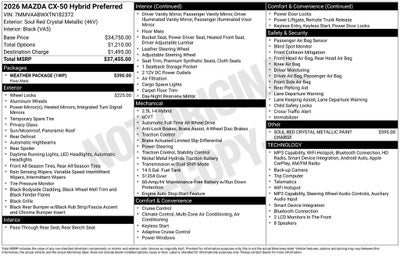 2026 Mazda Mazda CX-50 Hybrid Preferred AWD