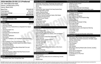 2026 Mazda Mazda CX-50 2.5 S Preferred AWD