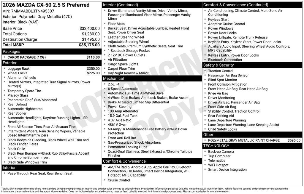 2026 Mazda Mazda CX-50 2.5 S Preferred