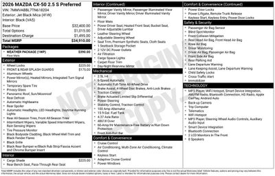 2026 Mazda Mazda CX-50 2.5 S Preferred AWD